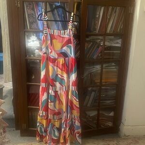 Colorful Strappy Maxi Dress